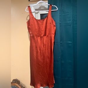 Rustic red midi Vince dress